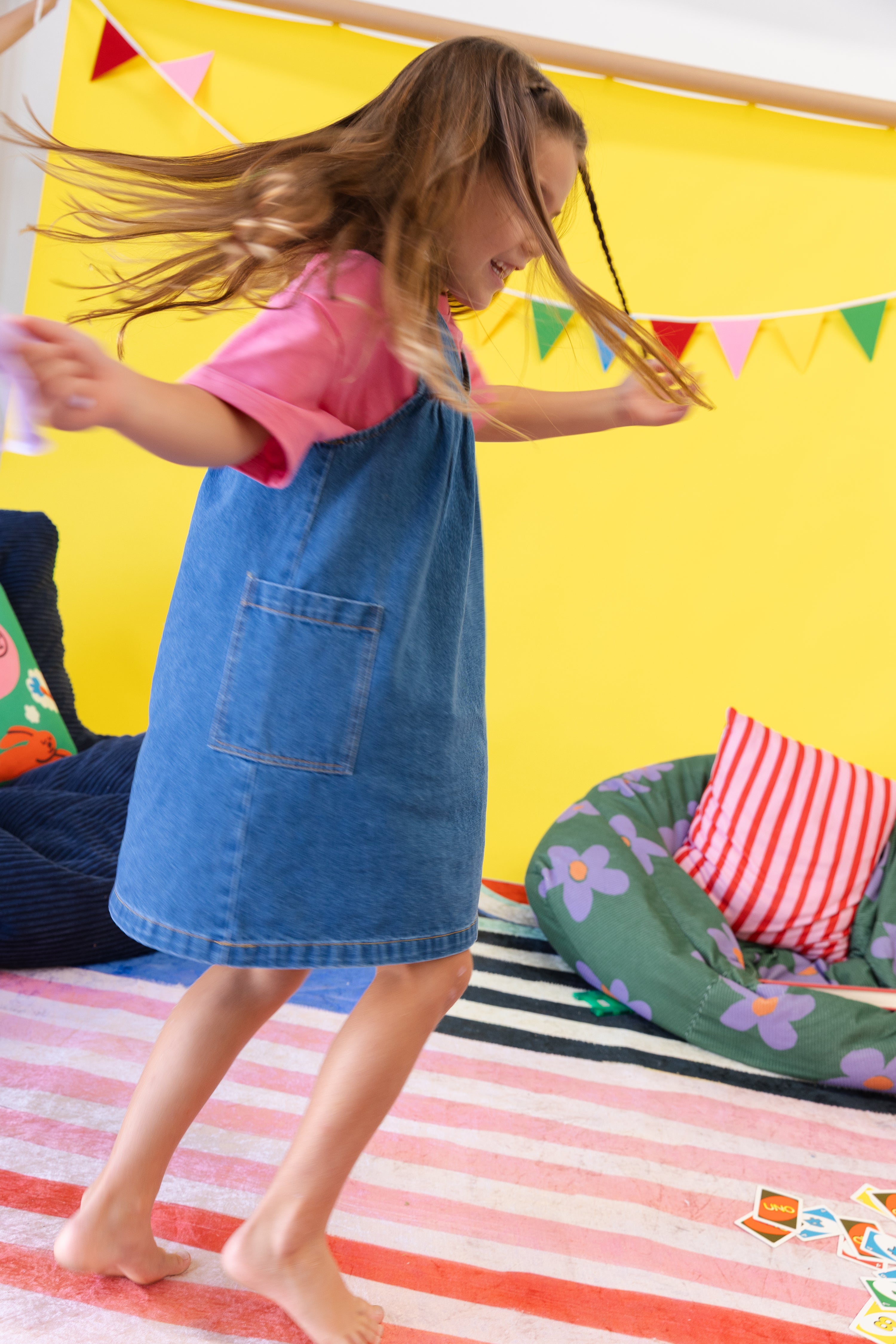 Meadow Denim Pinafore Dress