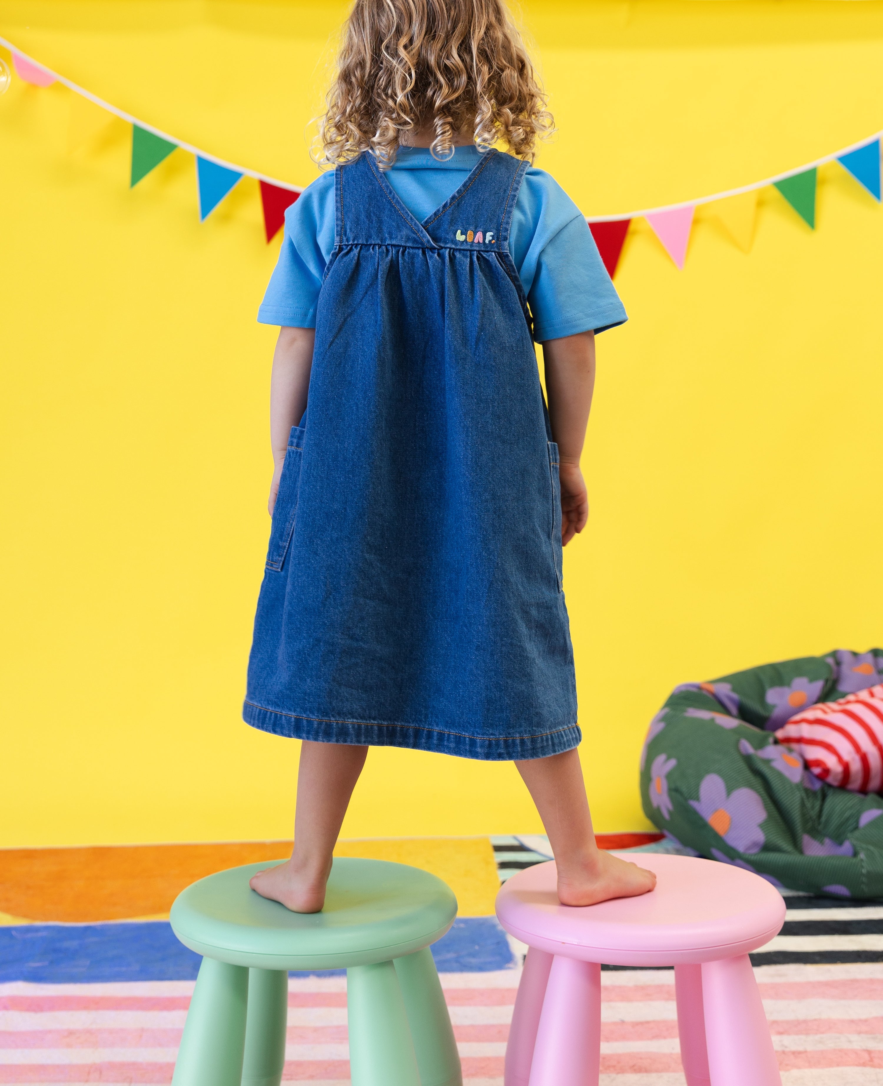 Meadow Denim Pinafore Dress